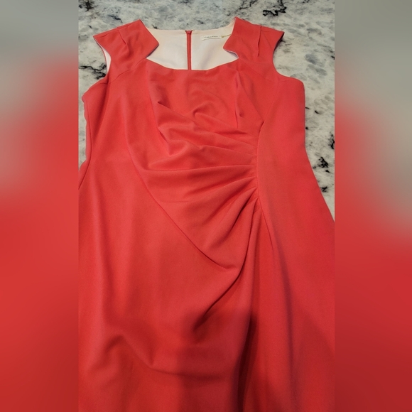 Calvin Klein One Shoulder Coral Dress - Picture 4 of 5